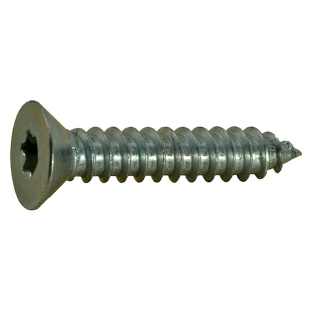 Midwest Fastener Sheet Metal Screw, #10 x 1 in, Zinc Plated Steel Flat Head Torx Drive, 20 PK 37018